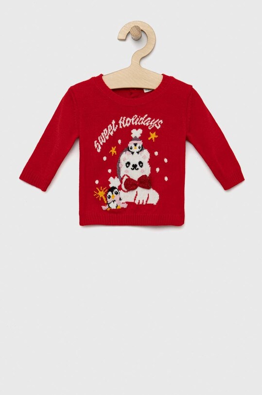 Sveter pre bábätká United Colors of Benetton tenká červená 1170B100F.W
