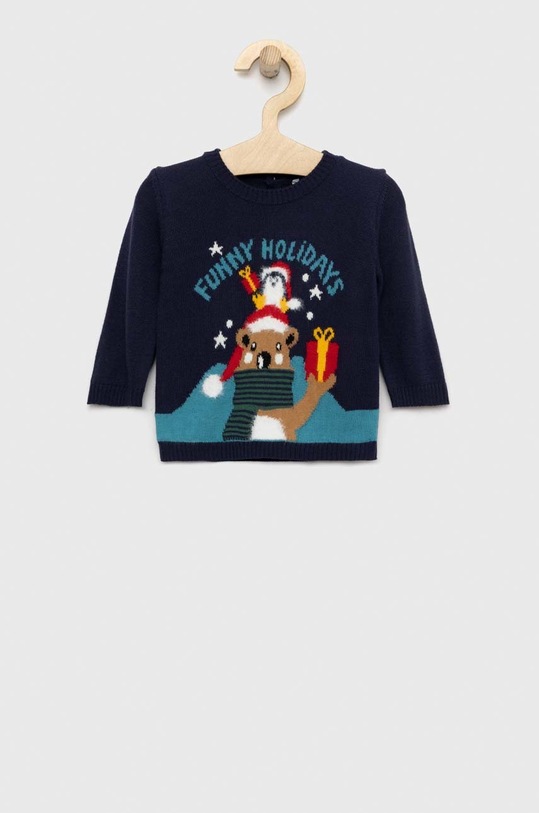 United Colors of Benetton pulover bebe cu modele bleumarin 1170B100F.W