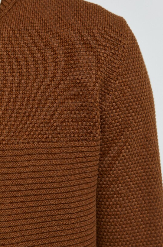 Tom Tailor sweter bawełniany 1032302.30313 brązowy