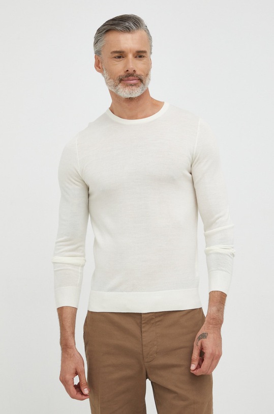 Vlněný svetr Tiger Of Sweden béžová T68915058