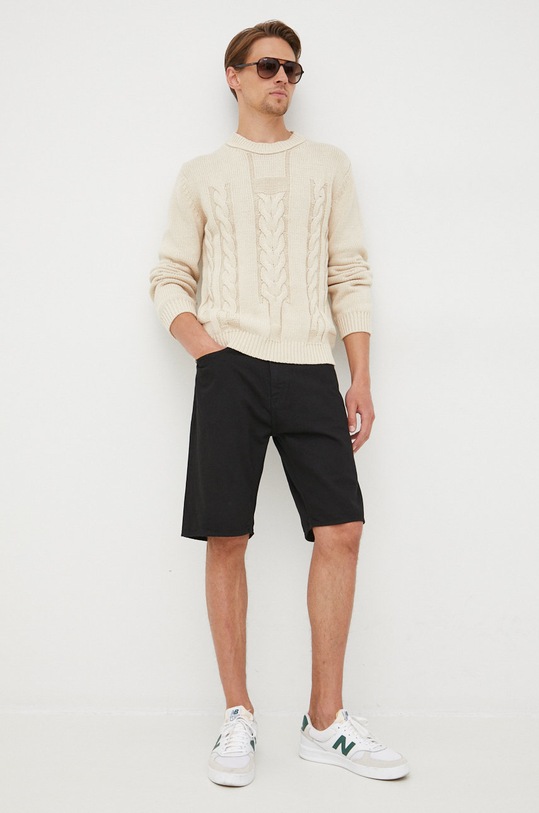 Tiger Of Sweden sweter z domieszką lnu T70928001 beżowy AW22