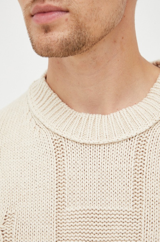 Tiger Of Sweden sweter z domieszką lnu T70928001 beżowy