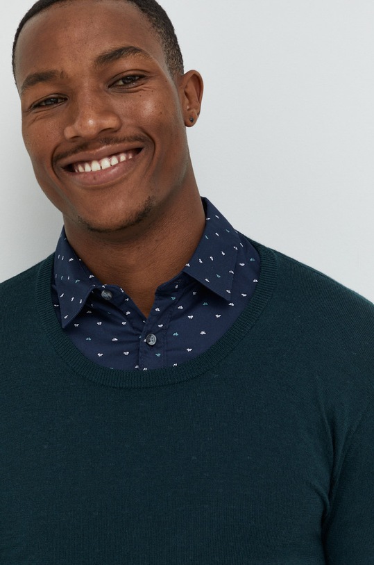 Tiger Of Sweden sweter wełniany turkusowy T68915055