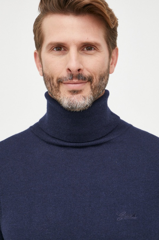 Guess sweter z domieszką wełny granatowy M2BR08.Z3142