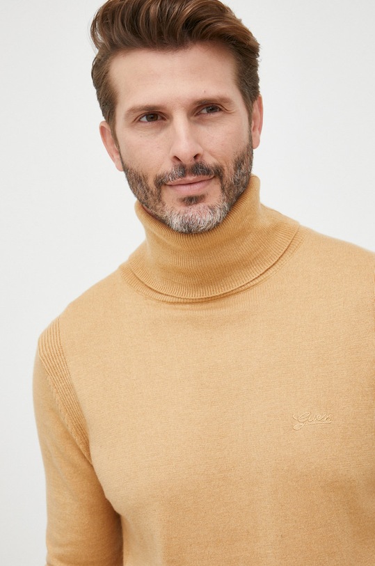 Pulover s dodatkom vune Guess bež M2BR08.Z3142