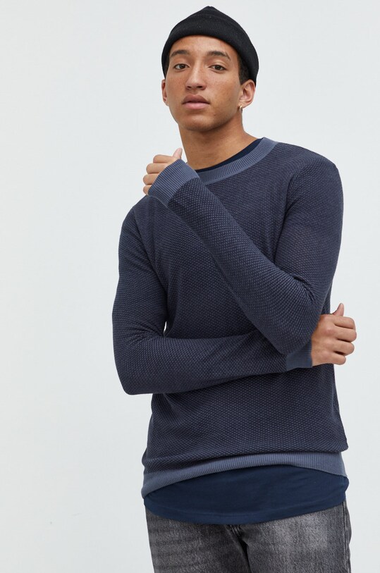 Produkt by Jack & Jones sweter pozostałe granatowy 12212954.OmbreBlue