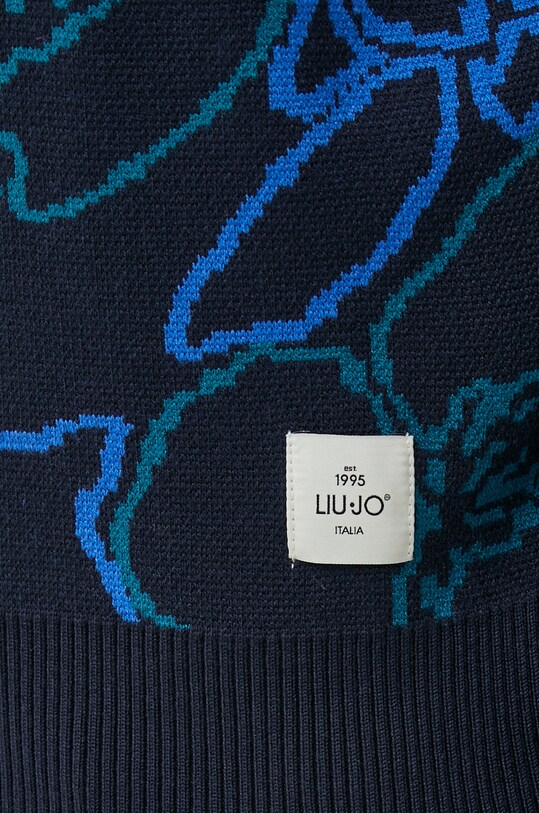 Liu Jo pulover M222P202FLOWJACQUARD bleumarin