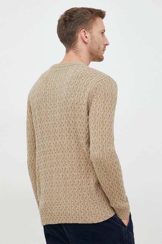 Odzież Pepe Jeans sweter z domieszką wełny PM702278.856 beżowy
