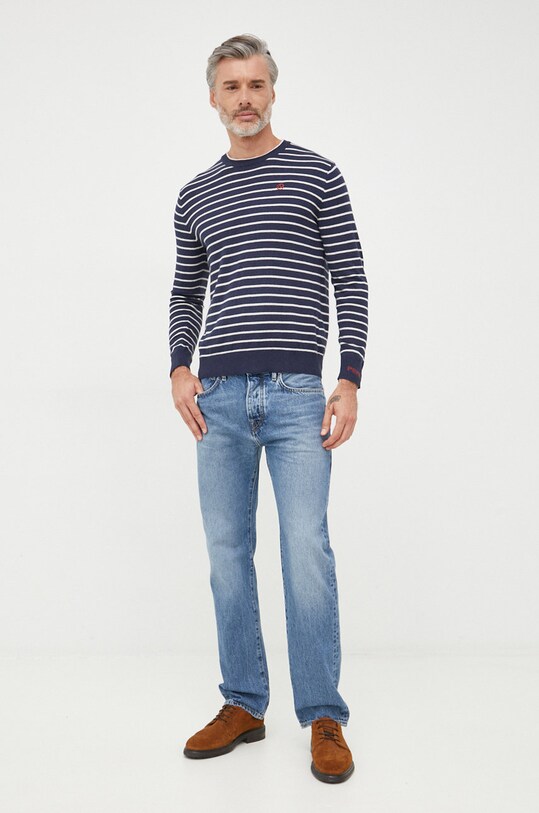 Pepe Jeans sweter z domieszką wełny PM702241.594 granatowy AW22