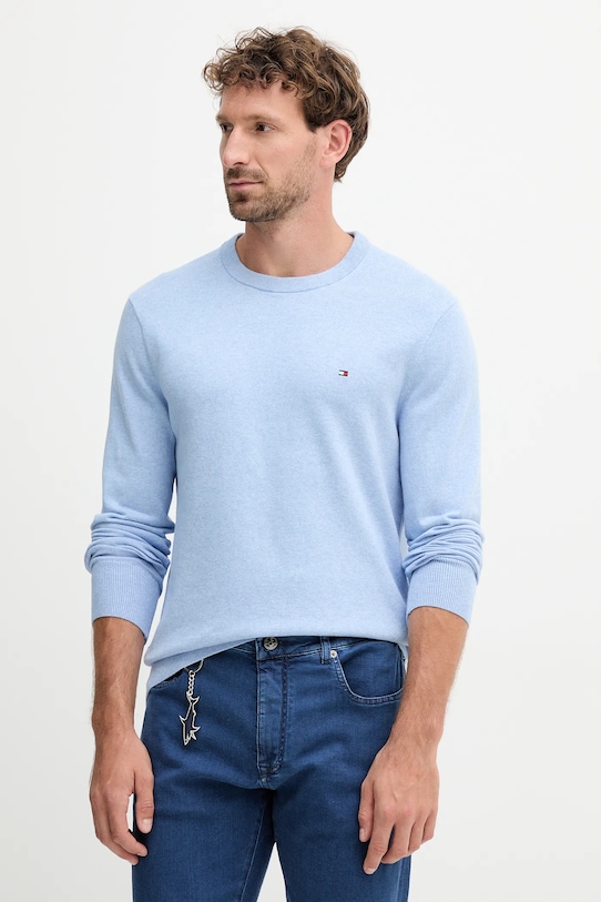 Tommy Hilfiger pulover din amestec de cașmir subtiri albastru MW0MW28046.9BYY