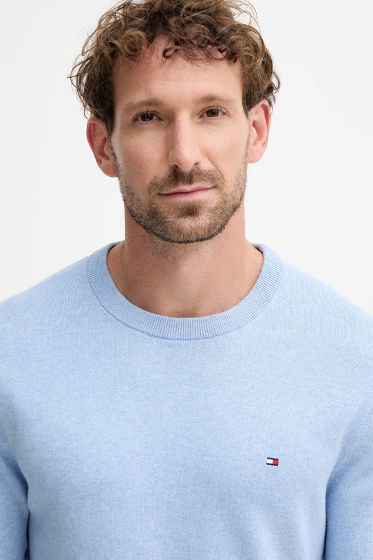 Tommy Hilfiger pulover din amestec de cașmir albastru MW0MW28046.9BYY