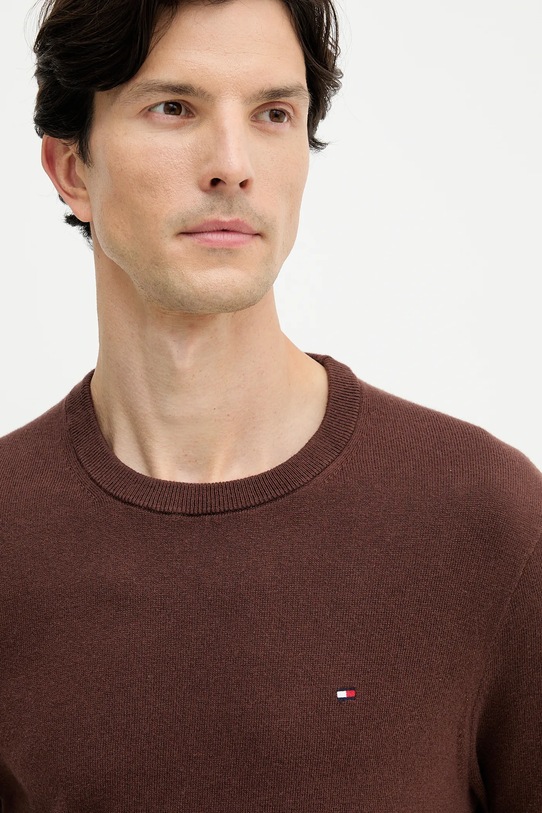 Свитер с примесью кашемира Tommy Hilfiger коричневый MW0MW28046.9BYY