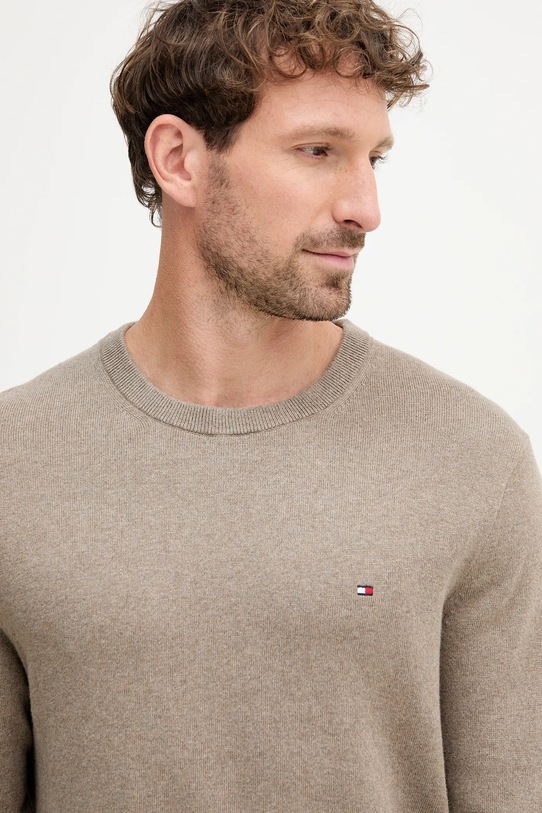 Пуловер с кашмир Tommy Hilfiger кафяв MW0MW28046.9BYY