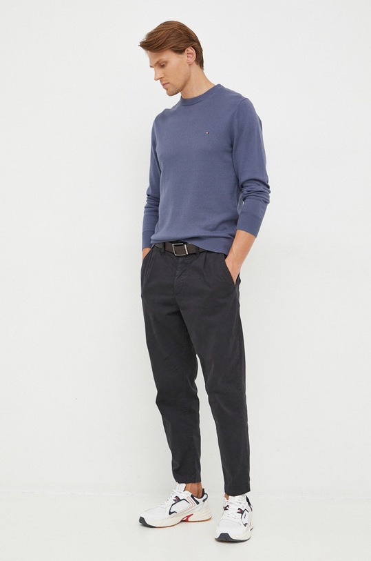 Tommy Hilfiger maglione con aggiunta di cachemire MW0MW28046.9BYY blu AW25