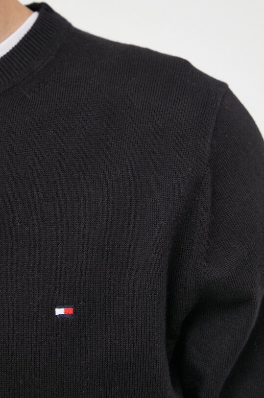 Светр з домішкою кашеміру Tommy Hilfiger MW0MW28046.9BYY чорний
