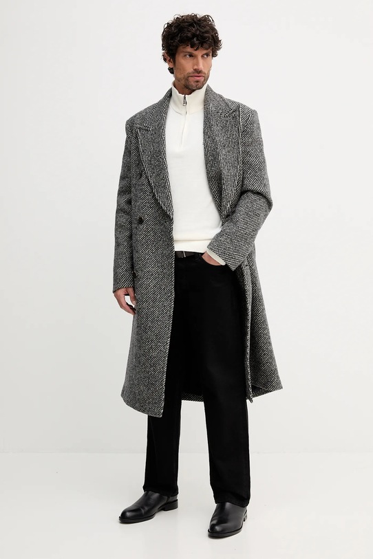 Tommy Hilfiger sweter z domieszką kaszmiru MW0MW28049.9BYY beżowy AW25
