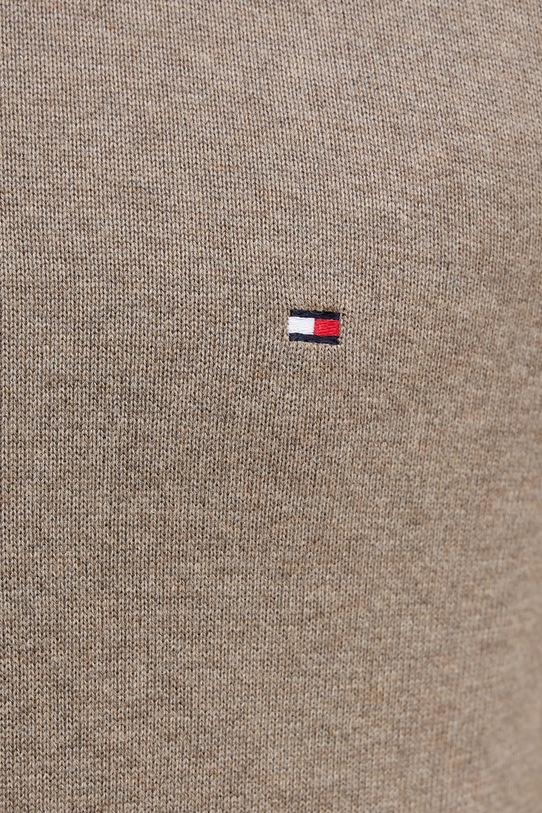 Tommy Hilfiger sweter z domieszką kaszmiru MW0MW28049.9BYY brązowy