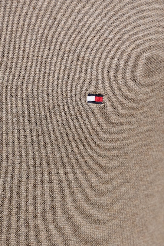 Tommy Hilfiger sweter z domieszką kaszmiru MW0MW28049.9BYY brązowy