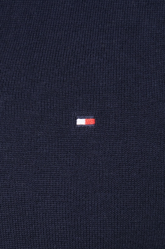 Tommy Hilfiger pulover din amestec de casmir MW0MW28049.9BYY bleumarin