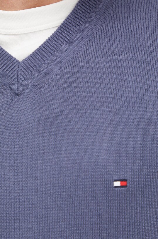 Свитер с примесью кашемира Tommy Hilfiger MW0MW28047.9BYY голубой