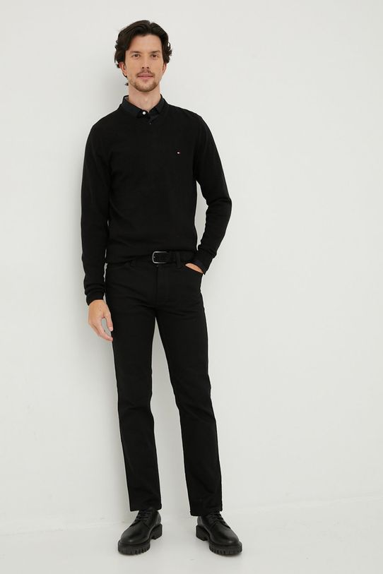 Sveter s prímesou kašmíru Tommy Hilfiger MW0MW28047.9BYY čierna AW22