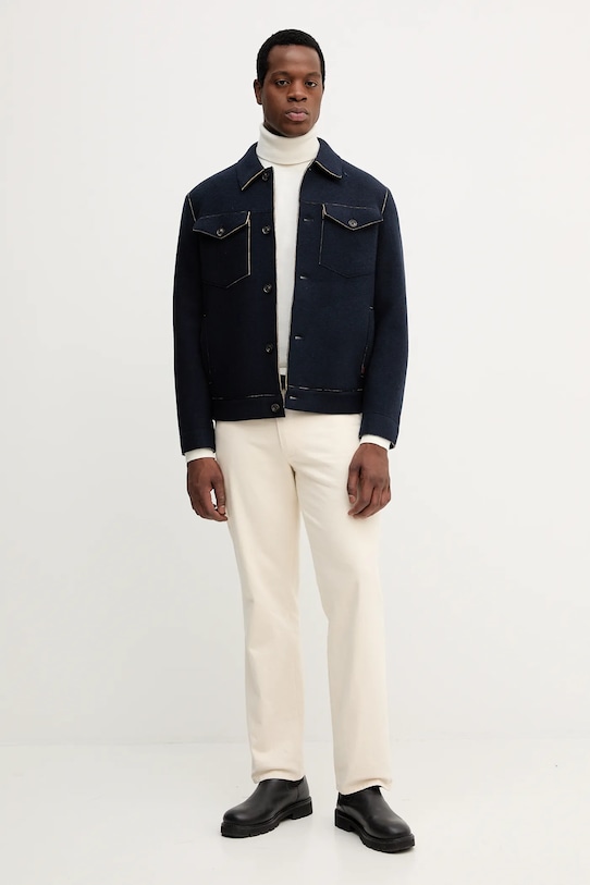 Tommy Hilfiger sweter z domieszką kaszmiru MW0MW28048.9BYY beżowy AW25