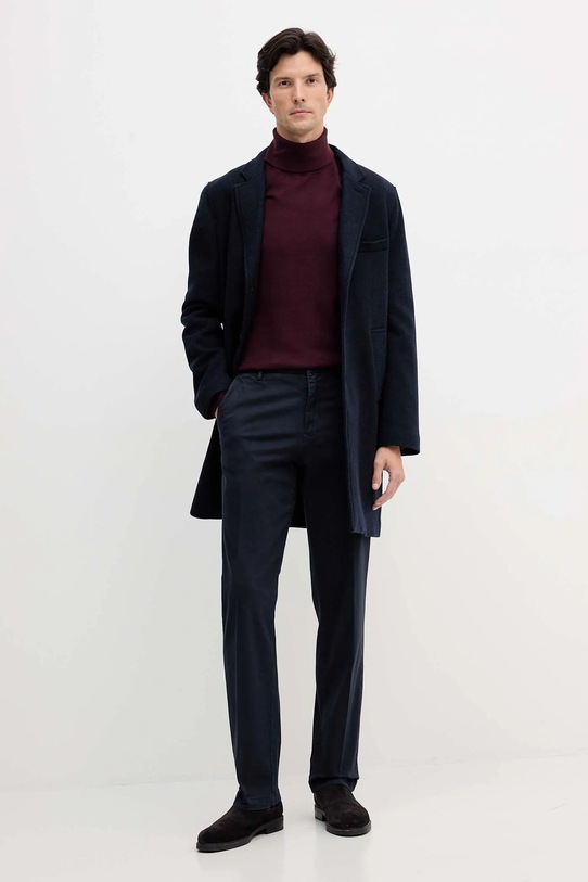 Tommy Hilfiger sweter z domieszką kaszmiru MW0MW28048.9BYY bordowy AW25