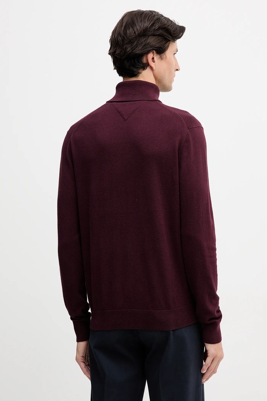 Odzież Tommy Hilfiger sweter z domieszką kaszmiru MW0MW28048.9BYY bordowy