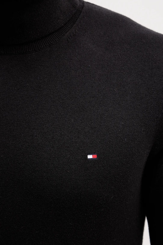 Rolák s prímesou kašmíru Tommy Hilfiger MW0MW28048.9BYY čierna