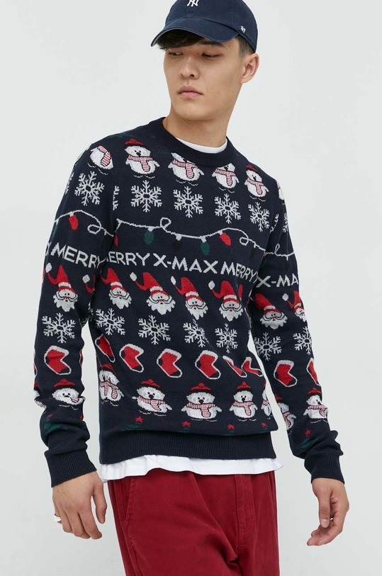 Produkt by Jack & Jones sweter bawełniany pozostałe granatowy 12217932.NavyBlazer