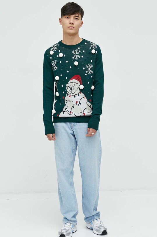 Produkt by Jack & Jones sweter 12218692.PonderosaP zielony AW22