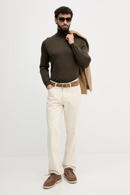 BOSS sweter wełniany 50468262 zielony NC00