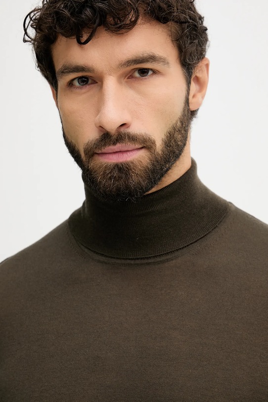 BOSS sweter wełniany zielony 50468262