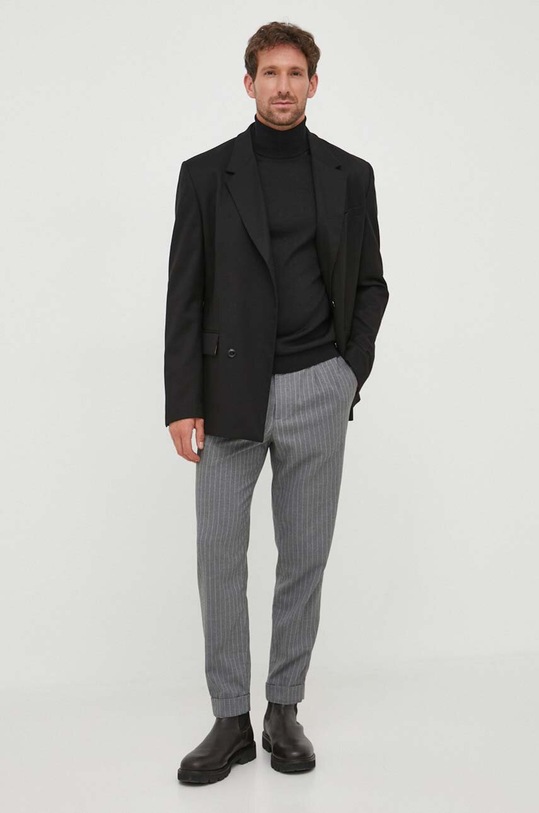 BOSS sweter wełniany 50468262 czarny AA00