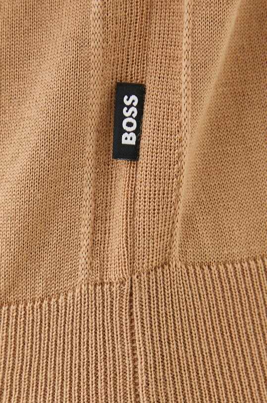 Вовняний светр BOSS 50468262 бежевий