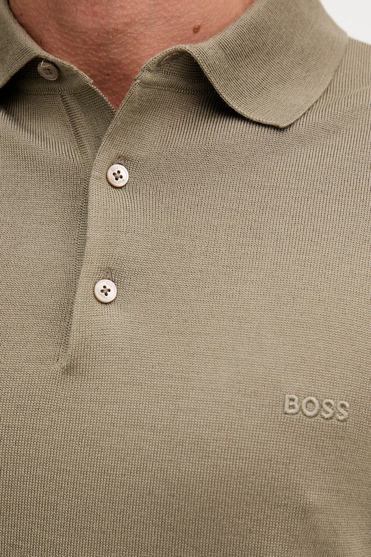 Vlnený sveter BOSS 50476357 zelená
