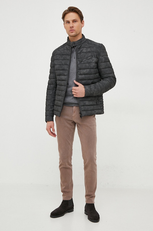 Μάλλινο πουλόβερ BOSS 50476357 γκρί AW25