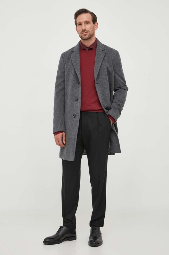 Μάλλινο πουλόβερ BOSS 50476364 κόκκινο AW24