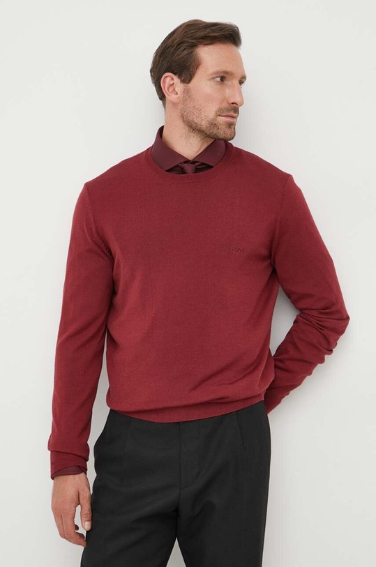 Μάλλινο πουλόβερ BOSS κόκκινο 50476364