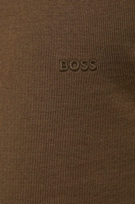 Vlnený sveter BOSS 50476364 zelená