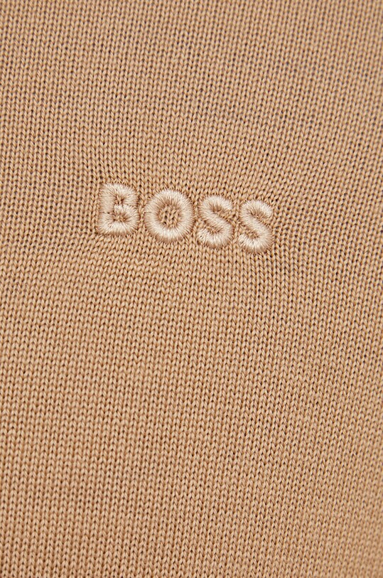Вовняний светр BOSS 50476364 бежевий