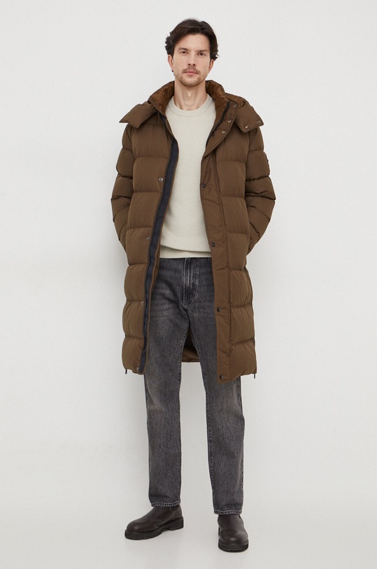 Pulover s dodatkom kašmira BOSS CASUAL 50471343 bež AA00