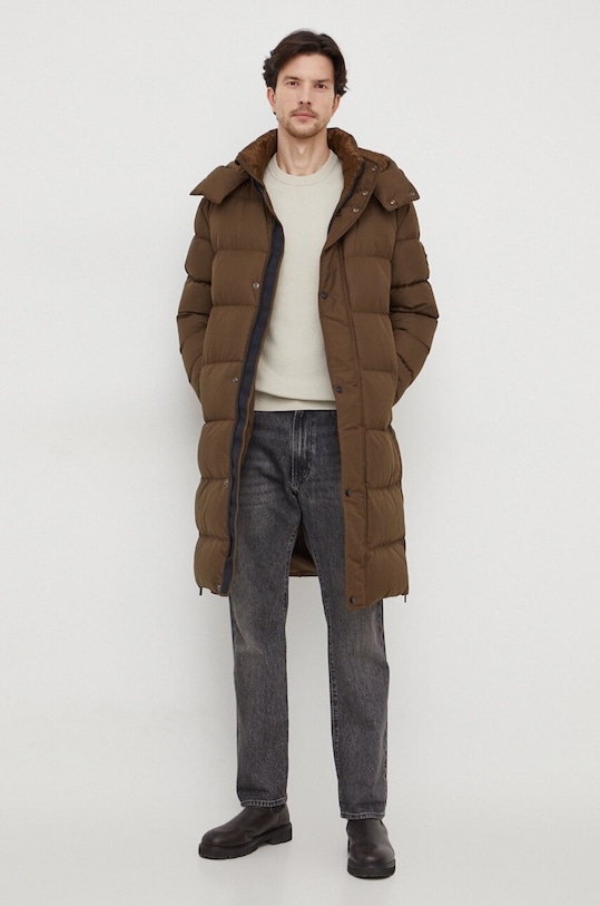 Pulover s dodatkom kašmira BOSS CASUAL 50471343 bež AA00