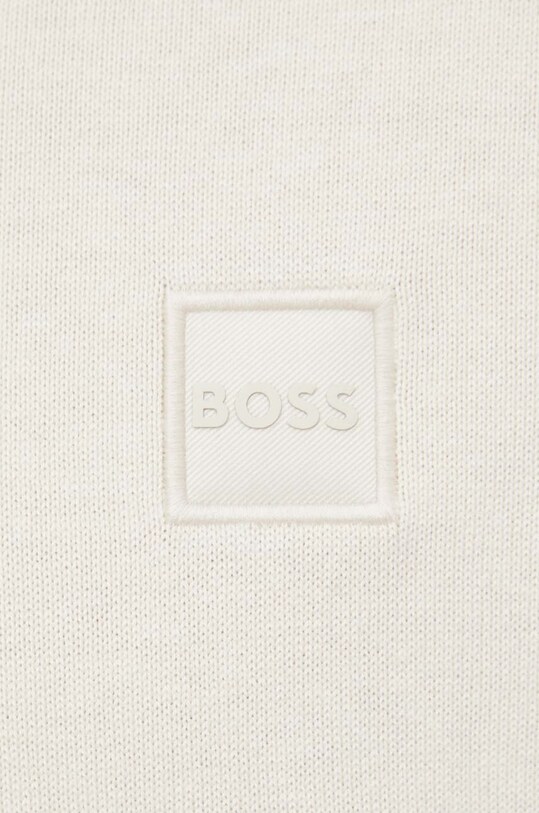Sveter s prímesou kašmíru BOSS BOSS CASUAL 50471343 béžová