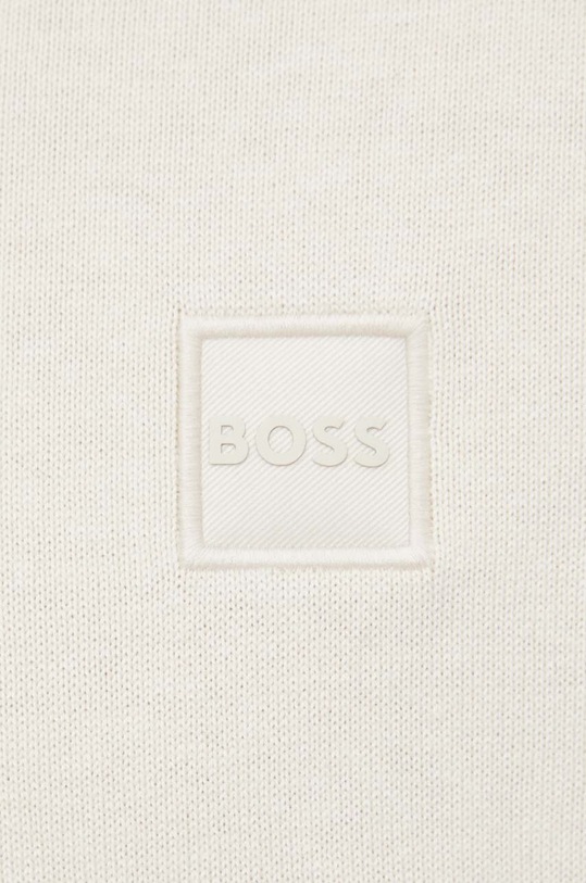 Pulover s dodatkom kašmira BOSS CASUAL 50471343 bež