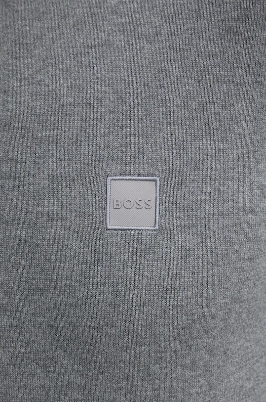 Sveter s prímesou kašmíru BOSS BOSS CASUAL 50471343 sivá