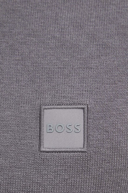 BOSS pulóver kasmír keverékből BOSS CASUAL 50471343 szürke