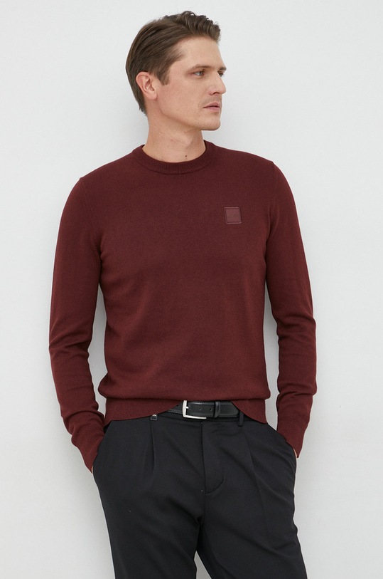 Пуловер с кашмир BOSS BOSS CASUAL кафяв 50471343