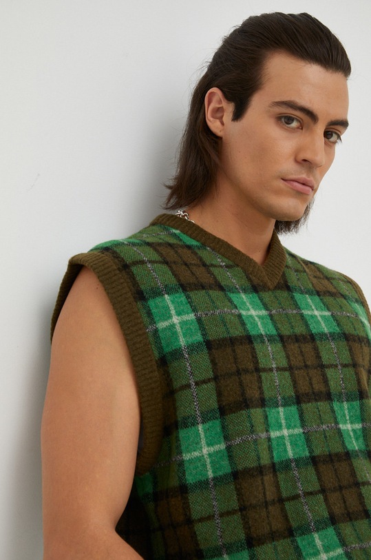 Вълнен елек Samsoe Samsoe M22300092 зелен