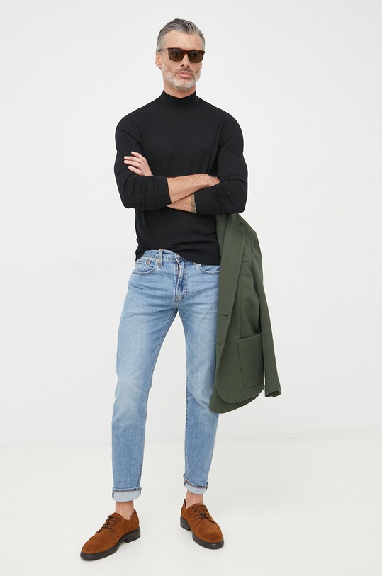 Vlněný svetr Calvin Klein K10K110424.9BYY černá AW22